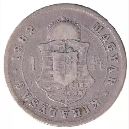Ferenc József 1 Forint 1882.KB  Ezüst 900  12,34g  29mm
