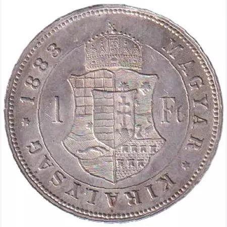 Ferenc József 1 Forint 1883.KB  Ezüst 900  12,34g  29mm