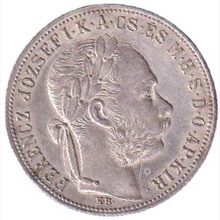 Ferenc József 1 Forint 1883.KB Ezüst 900 12,34g 29mm Ferenc József 1 Forint 1883.KB Ezüst 900 12,34g 29mm