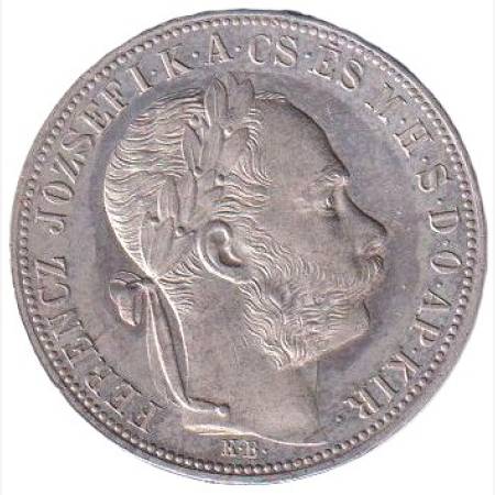 Ferenc József 1 Forint 1884.KB Ezüst 900 12,34g 29mm Ferenc József 1 Forint 1884.KB Ezüst 900 12,34g 29mm