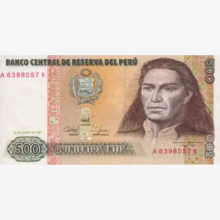 Peru 500 intis 1987.   P 134b