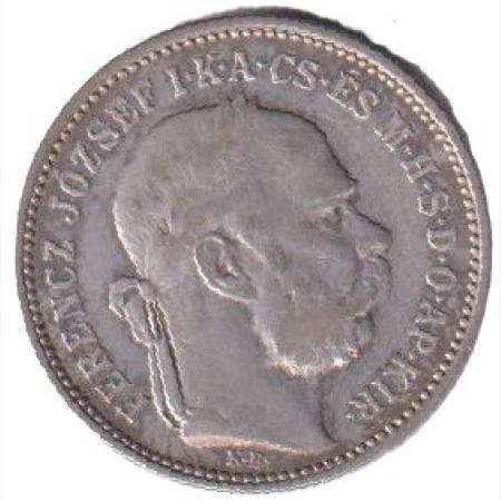 Ferenc József 1 korona 1892.KB Ezüst 835 5g 23mm Ferenc József 1 korona 1892.KB Ezüst 835 5g 23mm