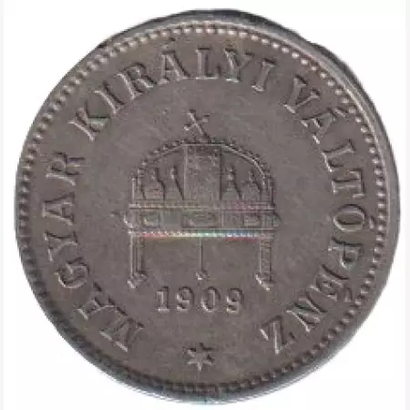 Ferenc József 10 fillér 1909.KB  Nikkel