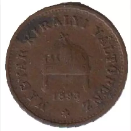 Ferenc József 1 fillér 1893.KB  Bronz
