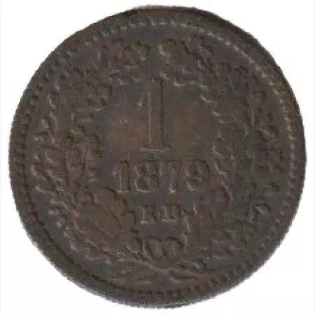 Ferenc József 1 krajcár 1879.KB  Bronz