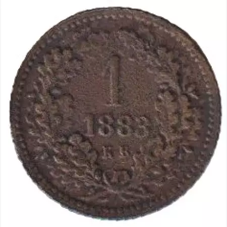 Ferenc József 1 krajcár 1883.KB  Bronz