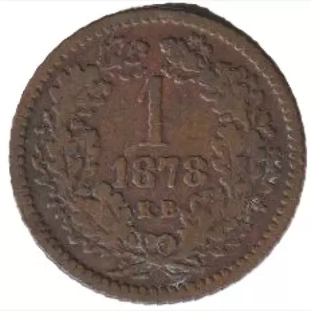 Ferenc József 1 krajcár 1878.KB  Bronz