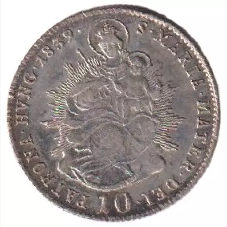 V. Ferdinánd 10 krajcár 1839.B RITKA  Ezüst 500  3,89g  23mm
