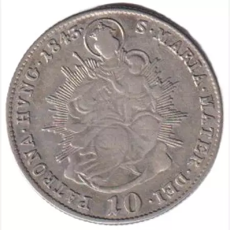 V. Ferdinánd 10 krajcár 1843.B  Ezüst 500  3,89g  23mm