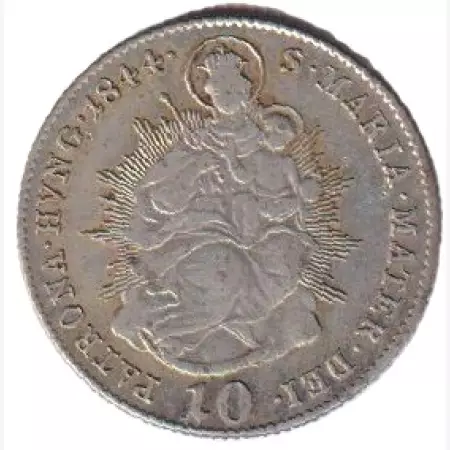 V. Ferdinánd 10 krajcár 1844.B  Ezüst 500  3,89g  23mm
