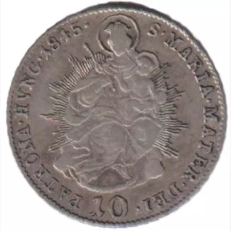 V. Ferdinánd 10 krajcár 1845.B  Ezüst 500  3,89g  23mm