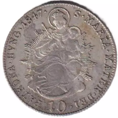 V. Ferdinánd 10 krajcár 1847.B  Ezüst 500  3,89g  23mm