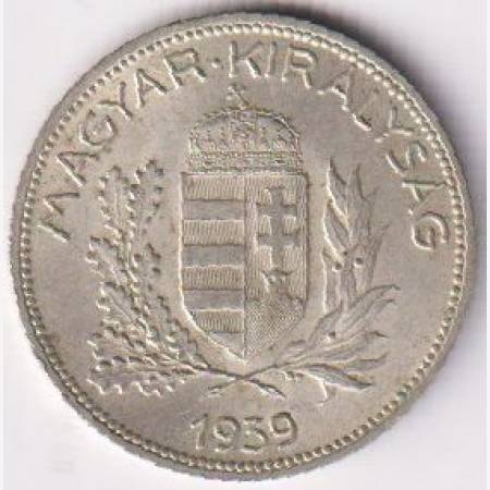 1 Pengő 1939 Ezüst 640 5g 22,88mm 1 Pengő 1939 Ezüst 640 5g 22,88mm