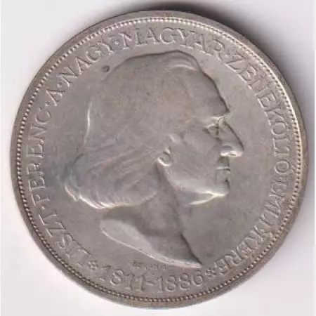 2 Pengő 1935. Liszt F. Ezüst 640  10g  27mm