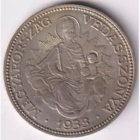 2 Pengő 1933. Ezüst 640  10g  27mm