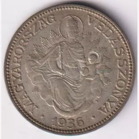 2 Pengő 1936. Ezüst 640  10g  27mm