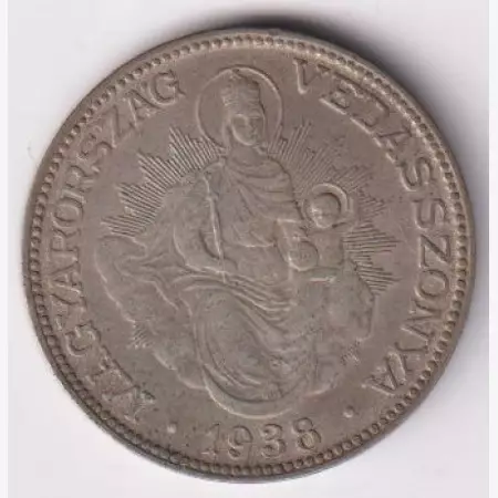 2 Pengő 1938. Ezüst 640  10g  27mm