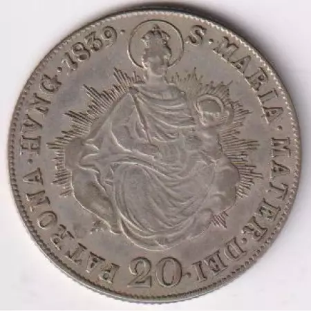 V.Ferdinánd 20 krajcár 1839.B Ezüst 640  6,68g  26mm