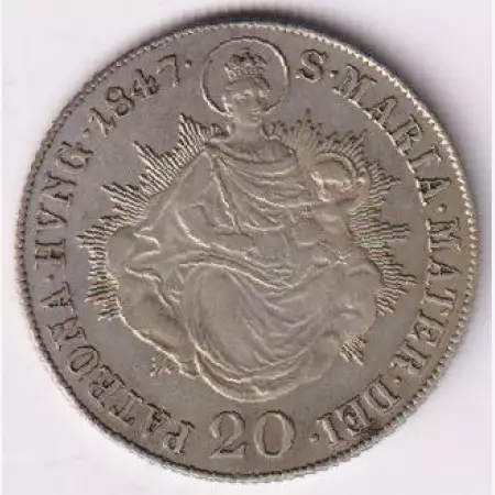 V.Ferdinánd 20 krajcár 1847.B Ezüst 640  6,68g  26mm