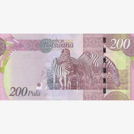 Botswana 200 pula  2010-2016.   P 34   (N)