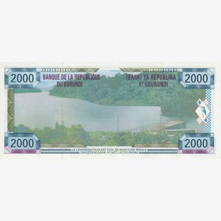 Burundi 2000 francs 2001. P 41 (N) Burundi 2000 francs 2001. P 41 (N)