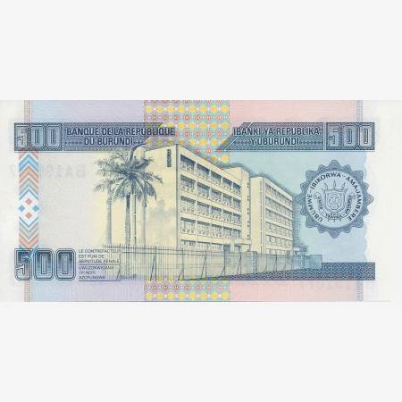 Burundi 500 francs 2009. P 45a (N) Burundi 500 francs 2009. P 45a (N)