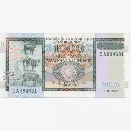 Burundi 1000 francs 2009.  P 46   (N)