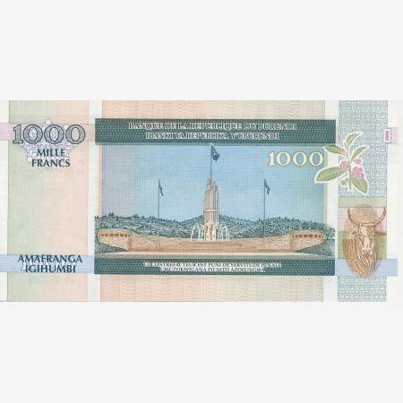 Burundi 1000 francs 2009. P 46 (N) Burundi 1000 francs 2009. P 46 (N)