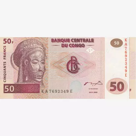 Kongo 50 francs 2000.   P 91a   (N)