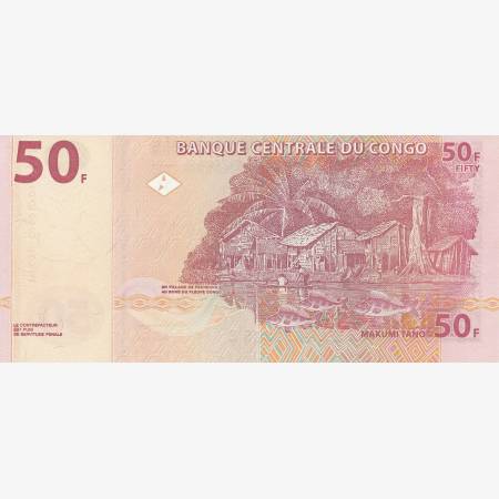 Kongo 50 francs 2000. P 91a (N) Kongo 50 francs 2000. P 91a (N)