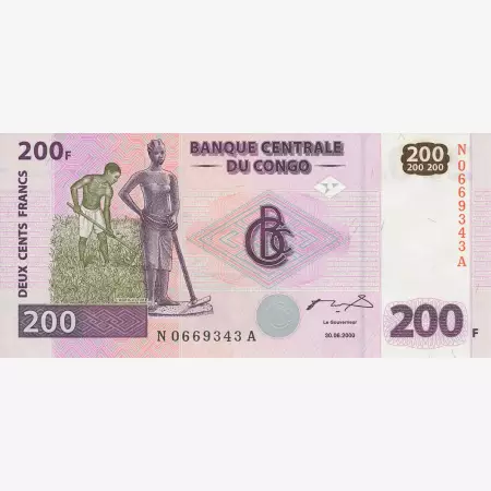 Kongo 200 francs 2000.   P 95   (N)