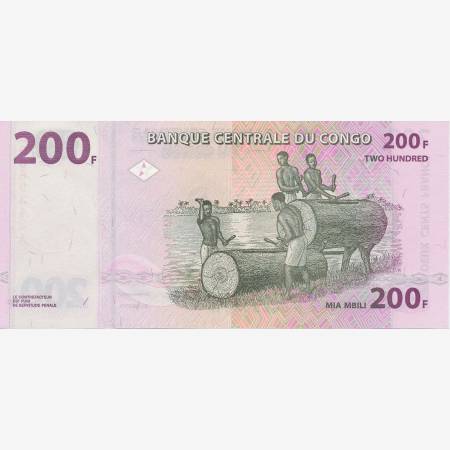 Kongo 200 francs 2000. P 95 (N) Kongo 200 francs 2000. P 95 (N)
