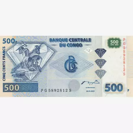 Kongo 500 francs 2002.   P 96a   (N)
