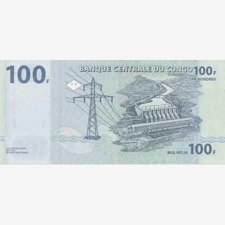 Kongo 100 francs 2007. P 98a (N) Kongo 100 francs 2007. P 98a (N)