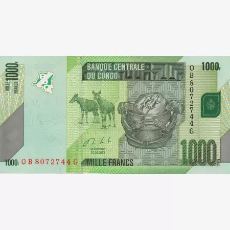 Kongo 1000 francs 2013.   P 101b   (N)