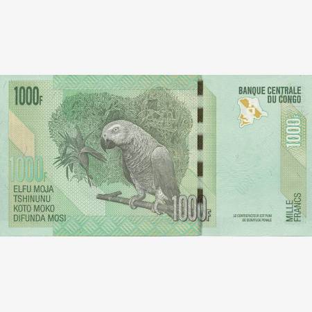 Kongo 1000 francs 2013. P 101b (N) Kongo 1000 francs 2013. P 101b (N)