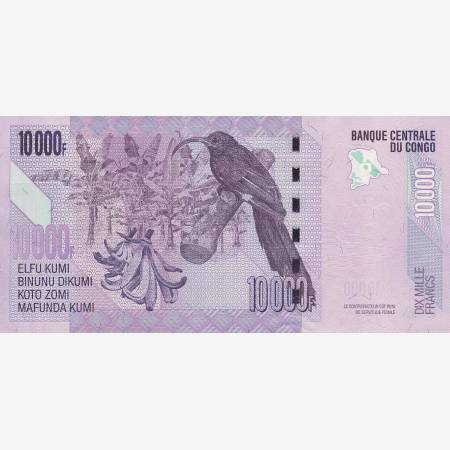 Kongo 10000 francs 2013.   P 103b   (N)