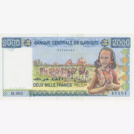 Dzsibuti 2000 francs 2008. P 43   (N)