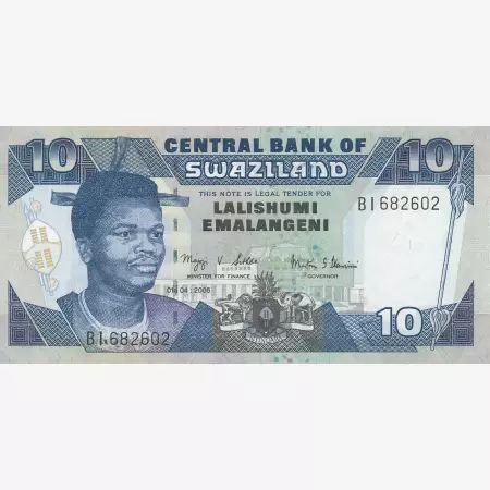 Szváziföld  10 emalangeni 2006.  P 29c   (N)