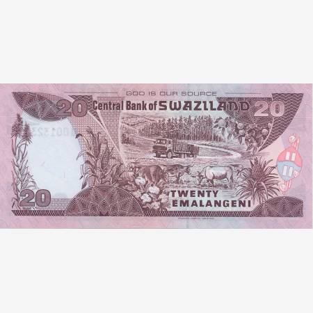 Szváziföld 20 emalangeni 2001. P 30a (N) Szváziföld 20 emalangeni 2001. P 30a (N)