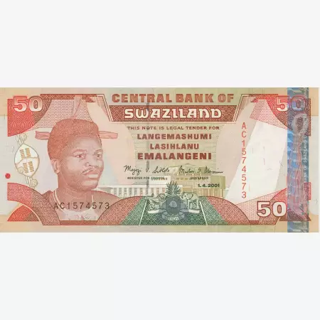 Szváziföld  50 emalangeni 2001.  P 31   (N)