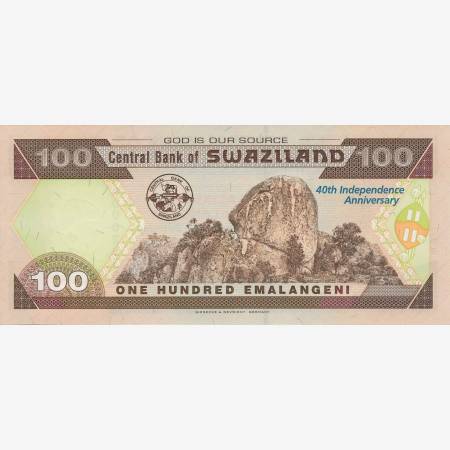 Szváziföld 100 emalangeni 2008. P 34 (N) Szváziföld 100 emalangeni 2008. P 34 (N)