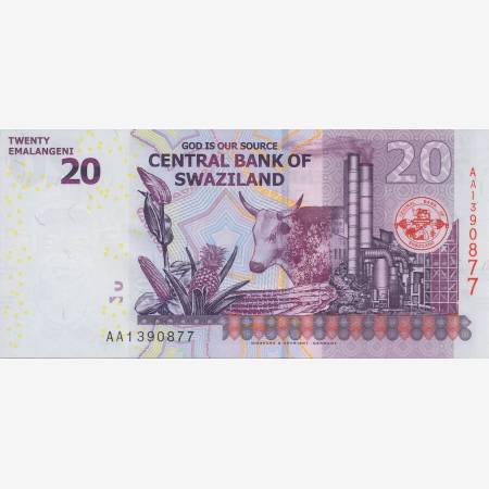 Szváziföld 20 emalangeni 2010. P 37 (N) Szváziföld 20 emalangeni 2010. P 37 (N)