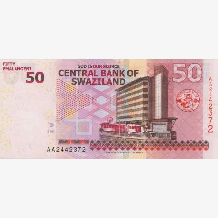 Szváziföld 50 emalangeni 2010. P 38a (N) Szváziföld 50 emalangeni 2010. P 38a (N)