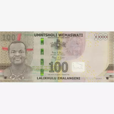 Szváziföld  100 emalangeni 2017.  P 42   (N)