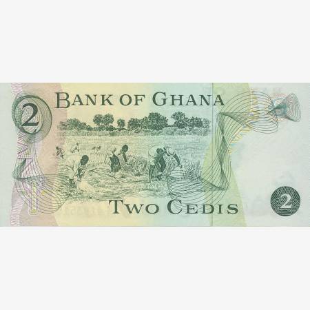 Ghana 2 cedis 1977.  P 14c   (N)