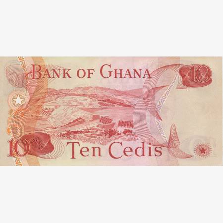 Ghana 10 cedis 1978.  P 16f   (N)