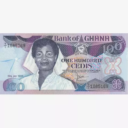 Ghana 100 cedis 1986. P 26 (N)