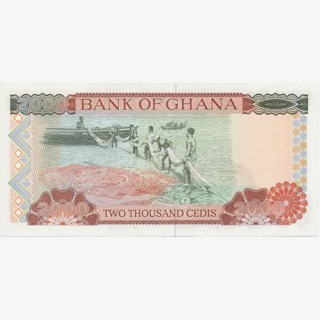 Ghana 2000 cedis 1995. P 30b (N) Ghana 2000 cedis 1995. P 30b (N)