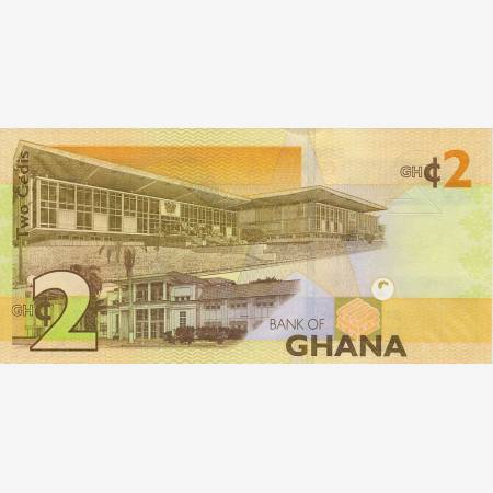 Ghana 2 cedis 2015. P 37Ad (N) Ghana 2 cedis 2015. P 37Ad (N)